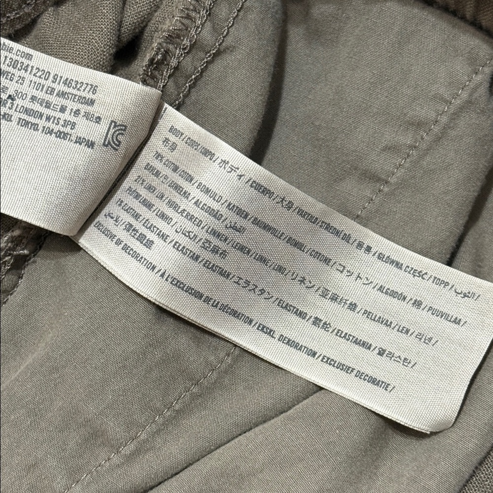 Abercrombie & Fitch Men's loose linen brown pants - Picture 5 of 5